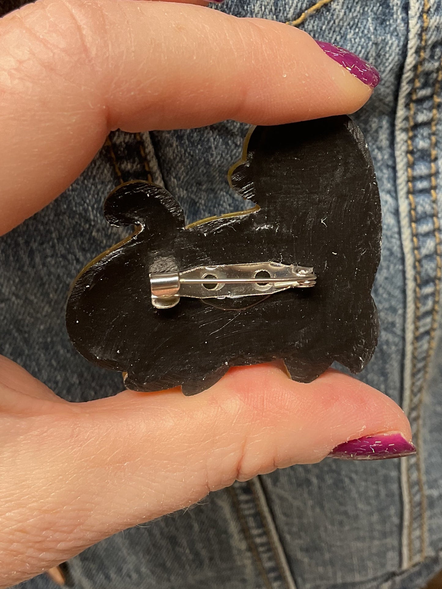 Fiery Orange Loch Ness Monster Pin