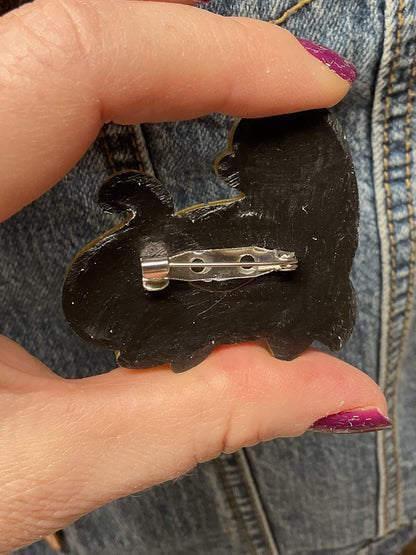 Fiery Orange Loch Ness Monster Pin