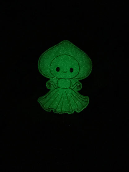 Neon Green Flatwoods Monster Retractable Badge Reel - Glow in the Dark