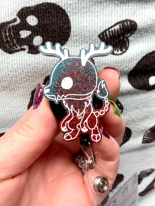 Blue & Red Wendigo Retractable Badge Reel