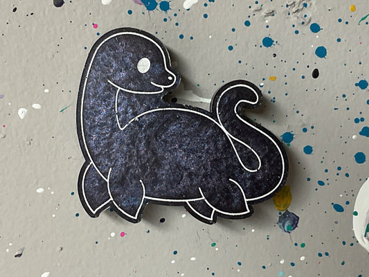 Small Loch Ness Monster Purple Magnet