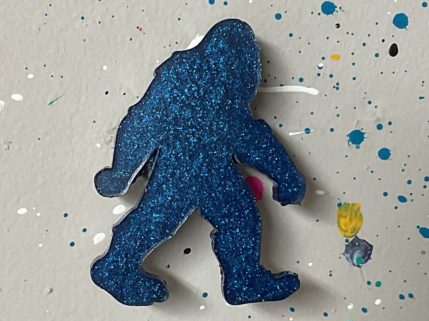 Small Royal Blue Bigfoot Magnet