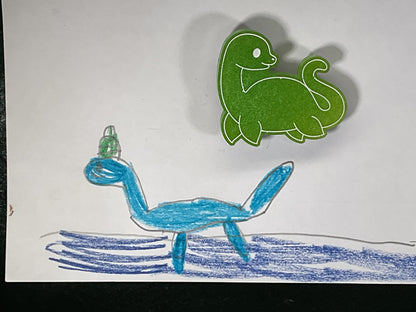 Small Loch Ness Monster Magnet Glow in the Dark