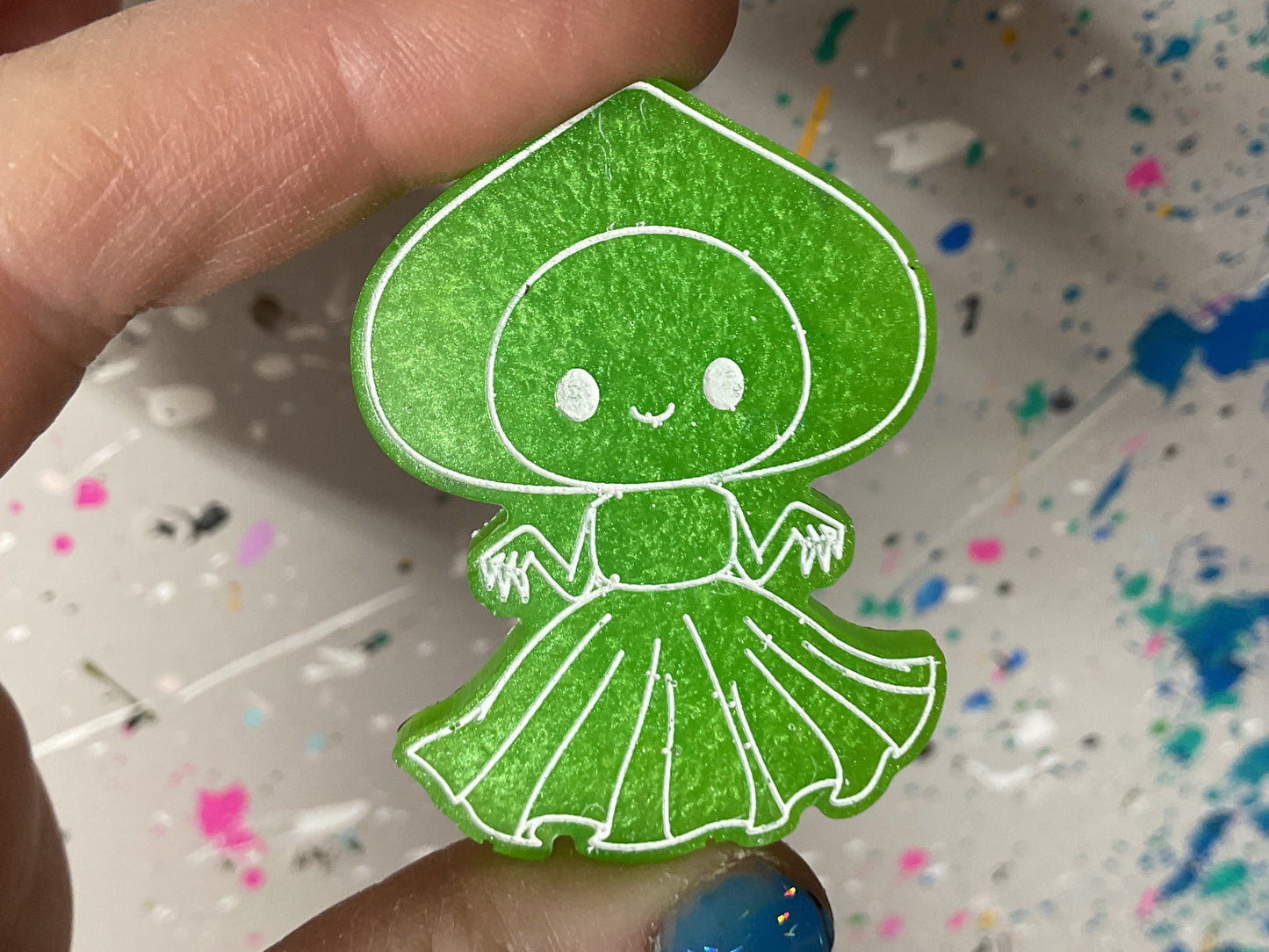 Small Flatwoods Monster Green Magnet Glow in the Dark