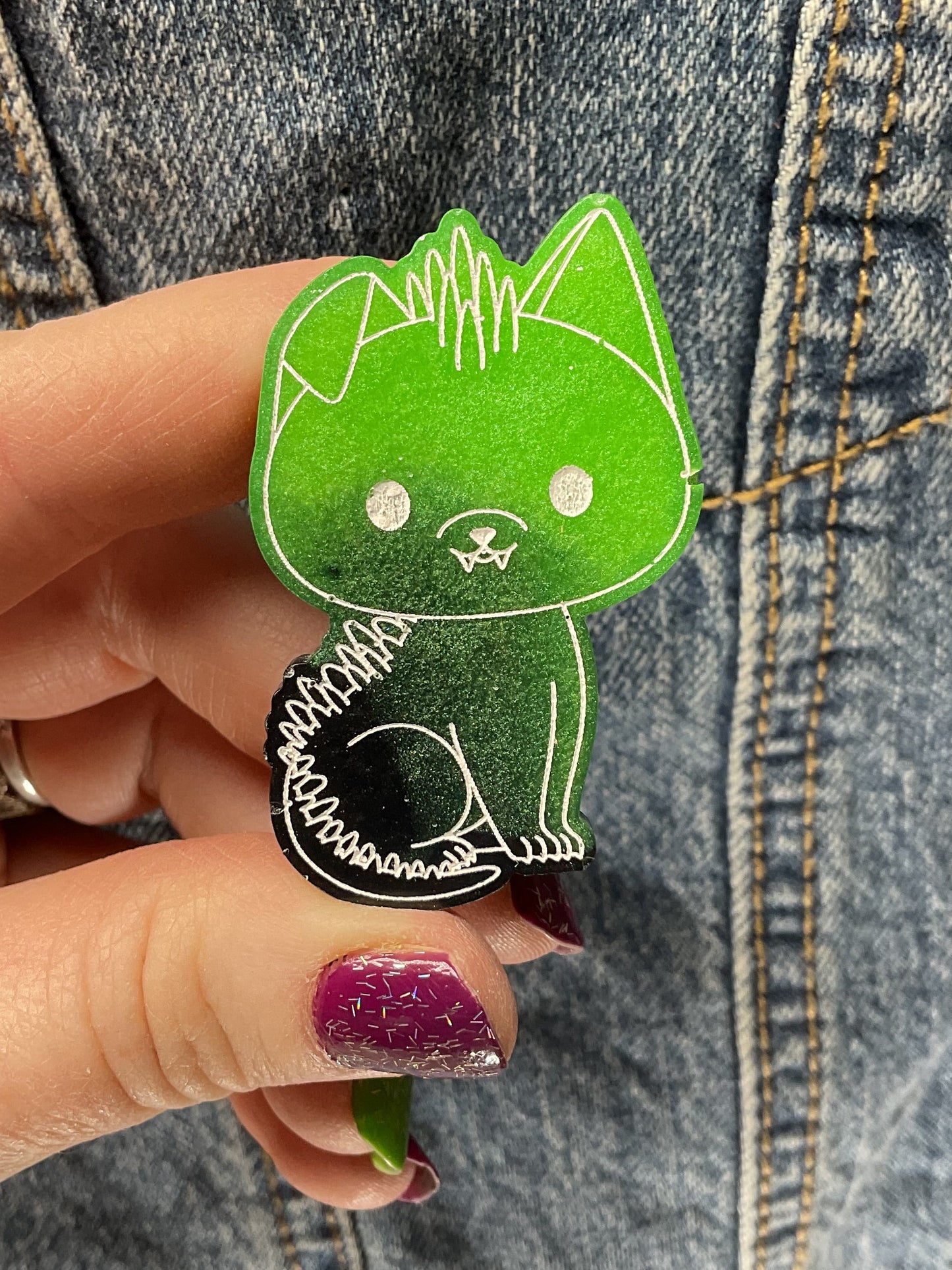 Glow in the Dark Chupacabra Pin