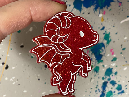 Small Red Jersey Devil Magnet