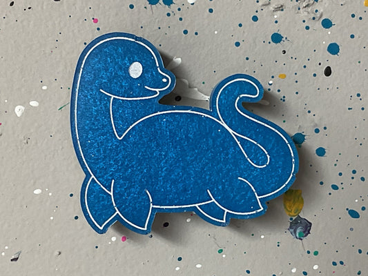 Small Loch Ness Monster Dark Blue Magnet