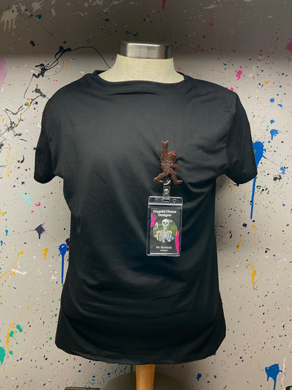 Brown & White Bigfoot Rock Hand Retractable Badge Reel