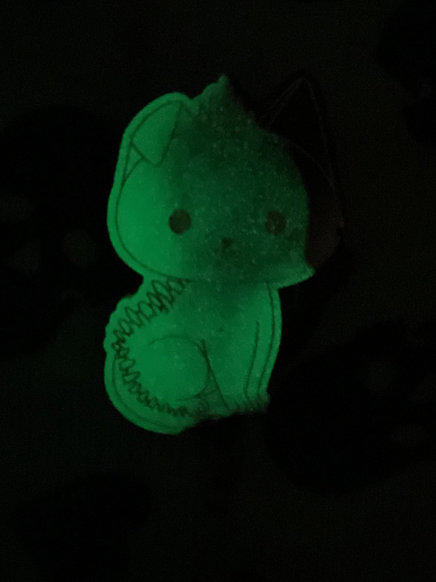 Green & Black Chupacabra Retractable Badge Reel-Glow In The Dark