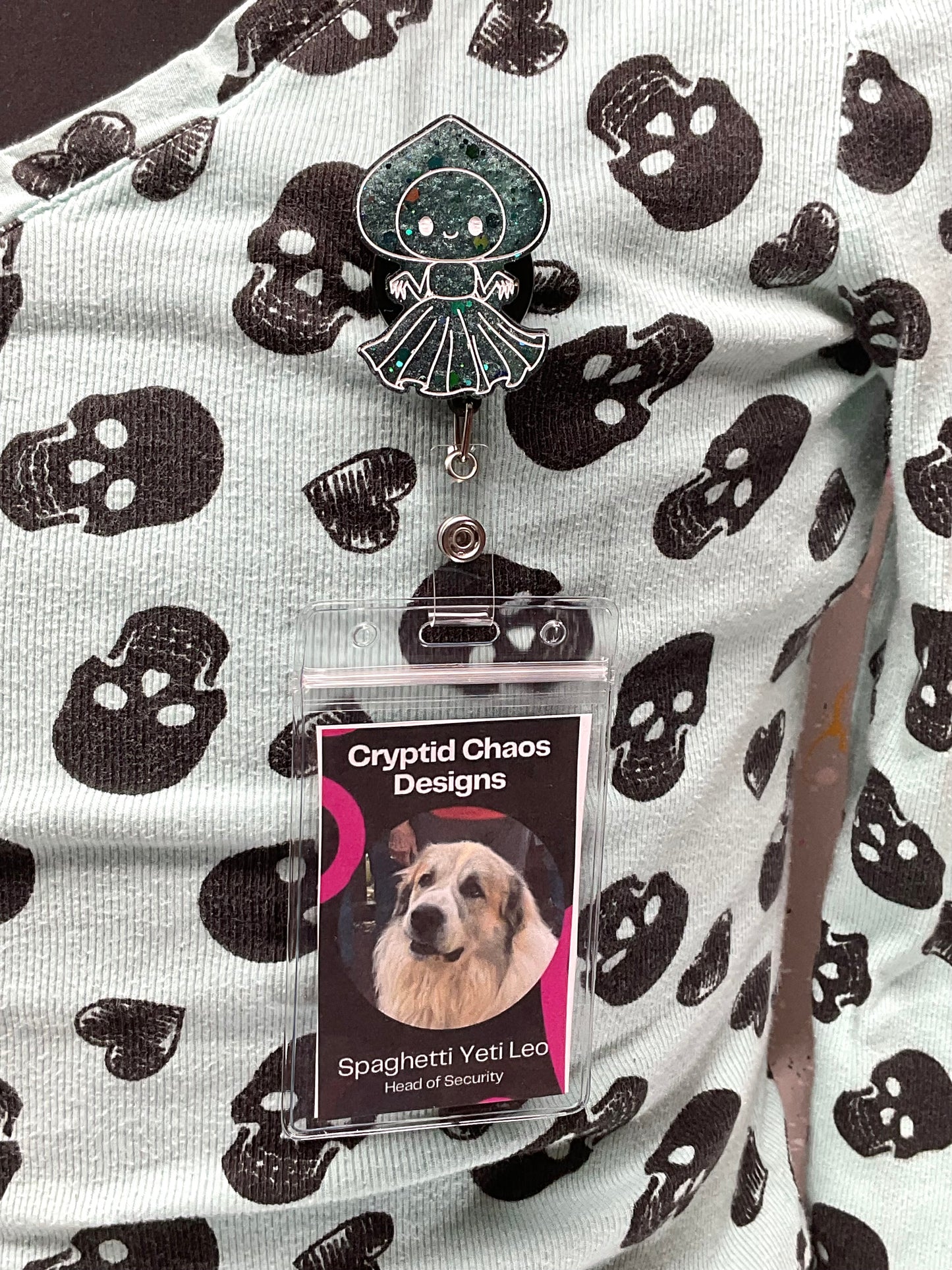 Green Flatwoods Monster Retractable Badge Reel