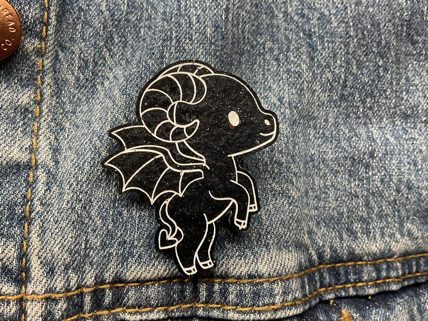 Black Jersey Devil Pin