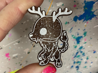 Small Brown Wendigo Magnet