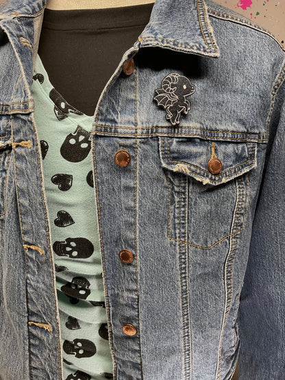 Black Jersey Devil Pin