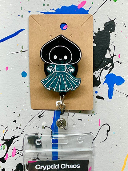 Black & Teal Flatwoods Monster Retractable Badge Reel