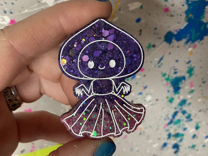 Small Flatwoods Monster Purple & Pink Magnet
