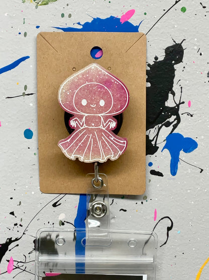 Pink Flatwoods Monster Retractable Badge Reel