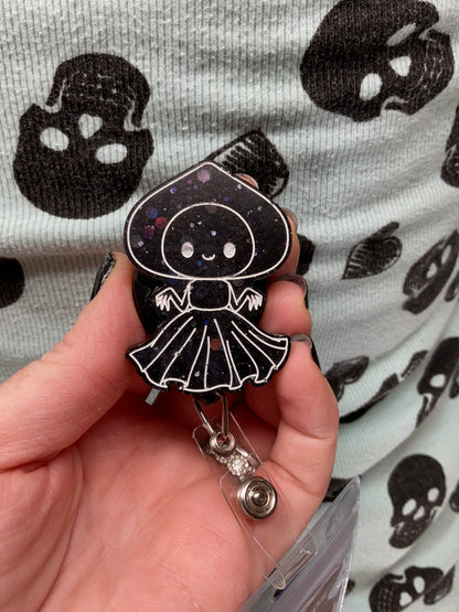 Holographic Black Flatwoods Monster Retractable Badge Reel