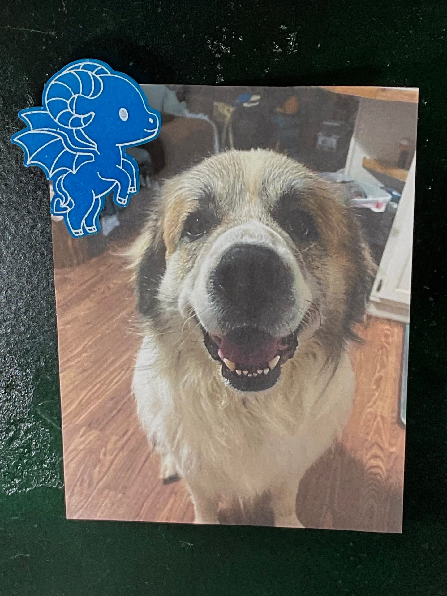 Small Blue Jersey Devil Magnet Glow in the Dark