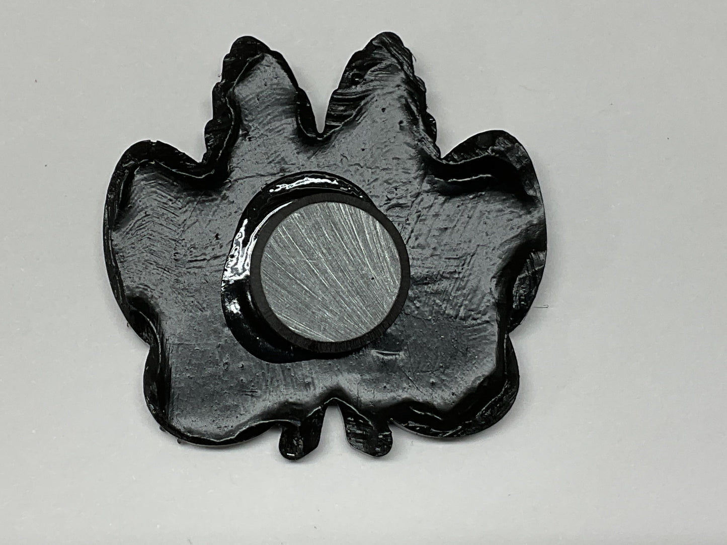 Small Black Holographic Glitter Mothman Magnet