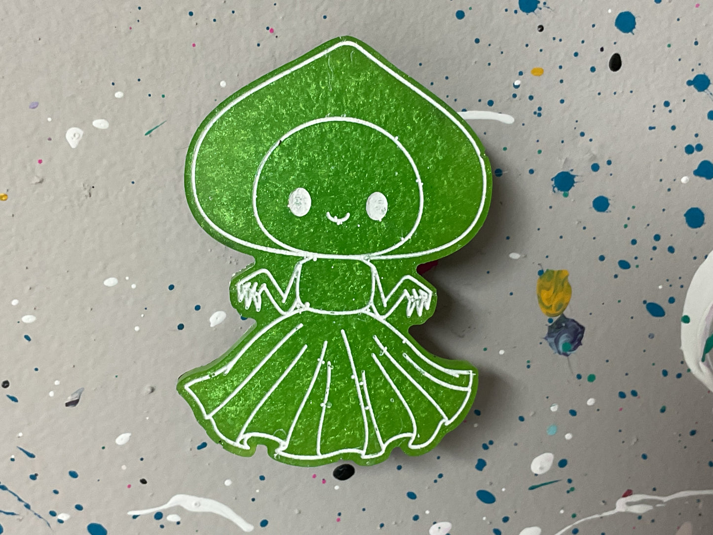 Small Flatwoods Monster Green Magnet Glow in the Dark