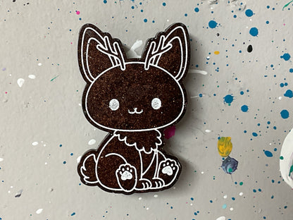 Small  Brown Jackalope Magnet