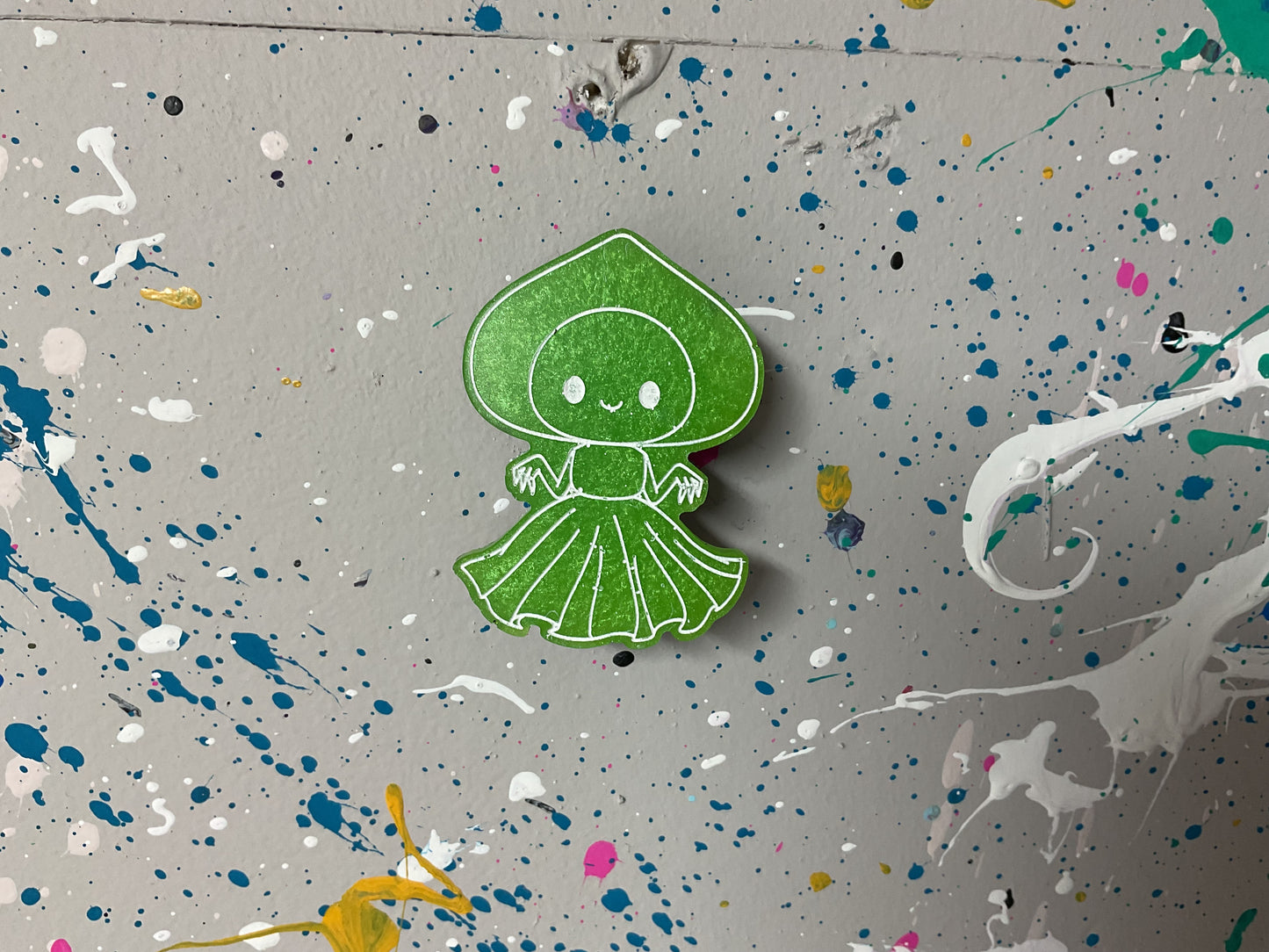 Small Flatwoods Monster Green Magnet Glow in the Dark