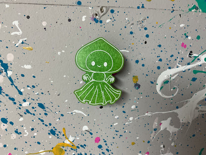 Small Flatwoods Monster Green Magnet Glow in the Dark