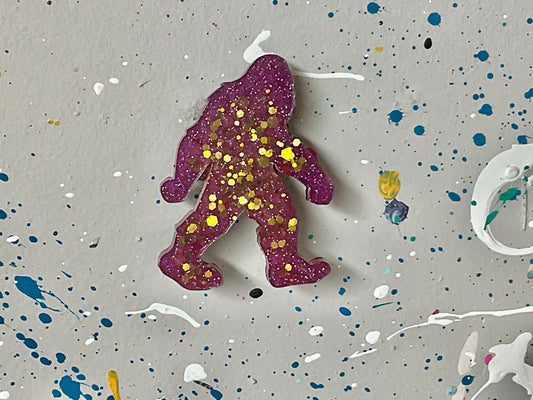 Small Pink Bigfoot Magnet