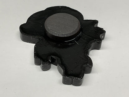 Small Black & Holographic Glitter Jersey Devil Magnet