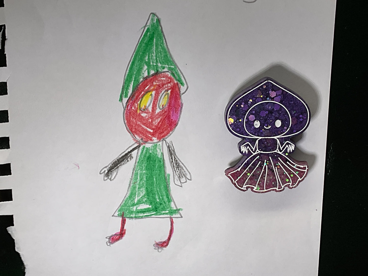 Small Flatwoods Monster Purple & Pink Magnet