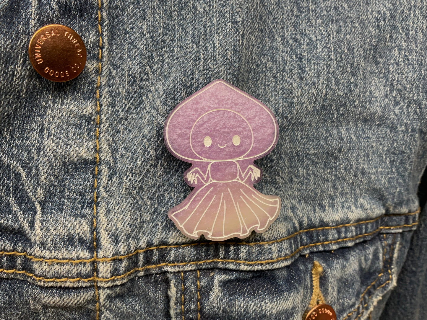 Purple Flatwoods Monster Pin-Glow In The Dark
