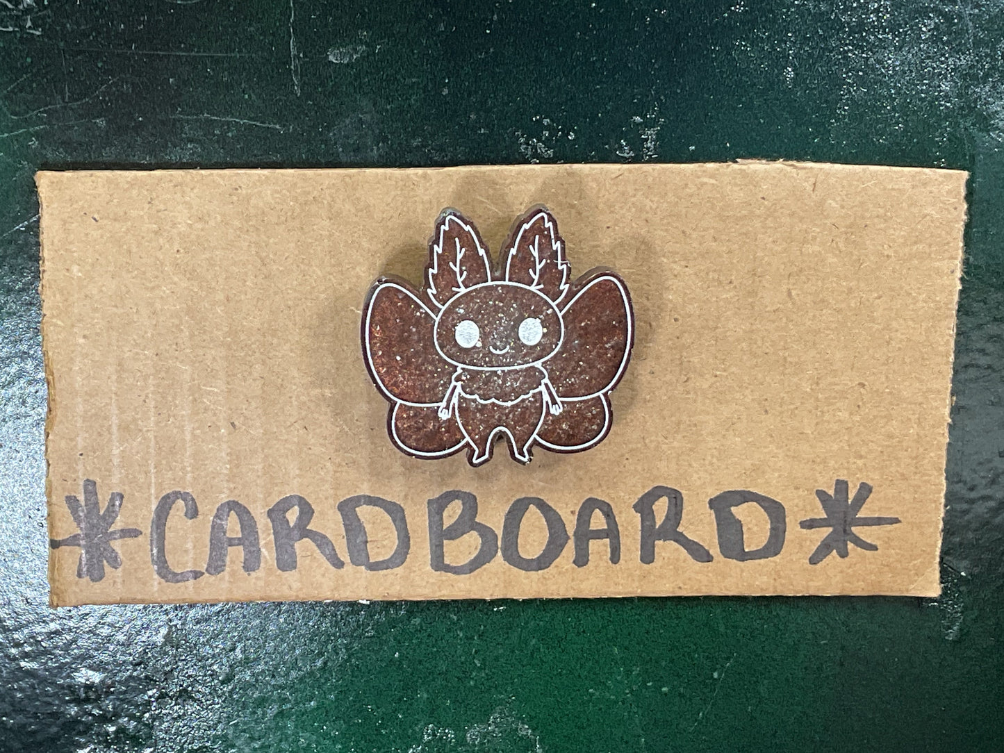 Small Brown & White Mothman Magnet