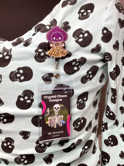 Purple & Gold Flatwoods Monster Retractable Badge Reel