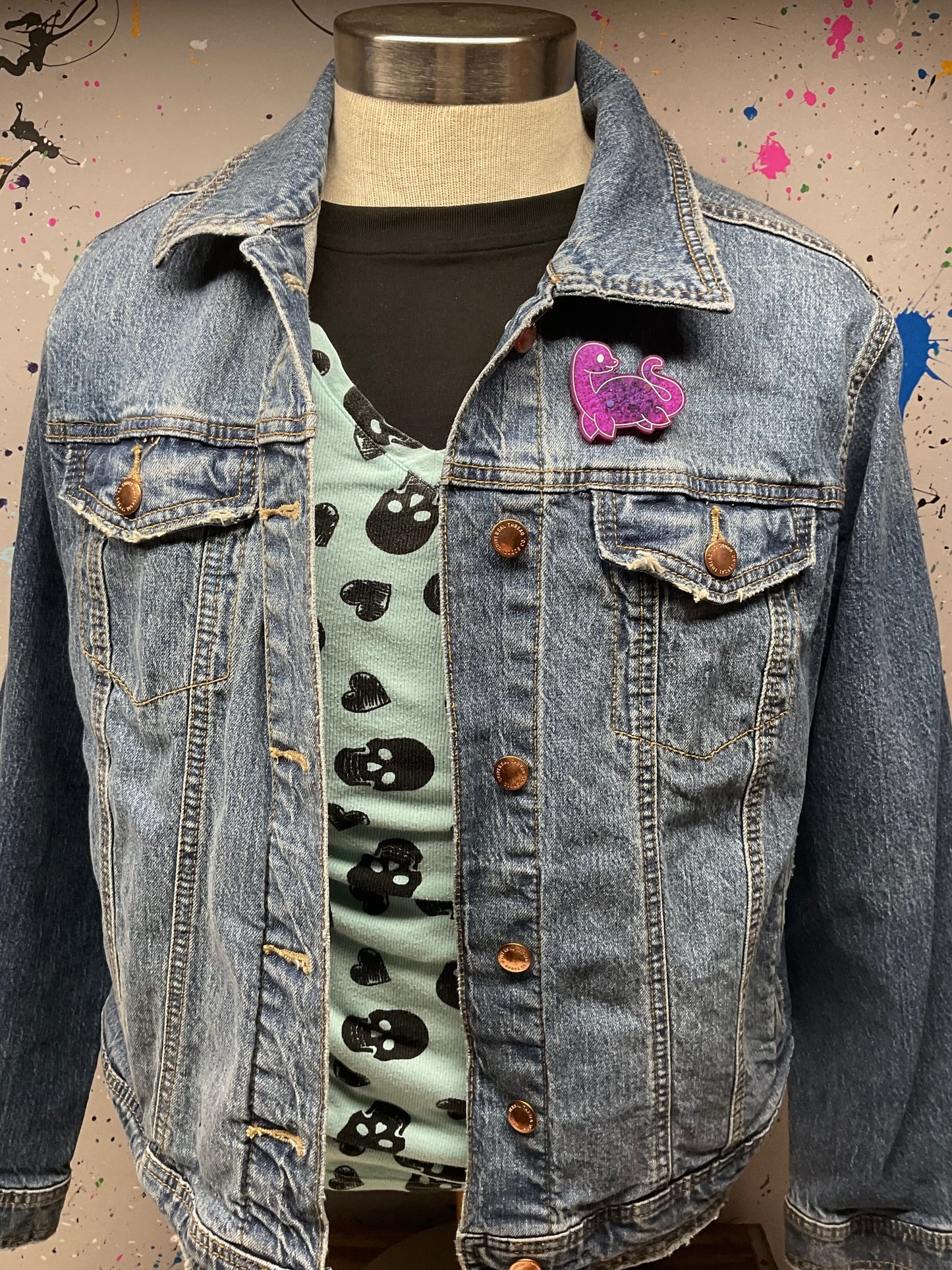 Purple Loch Ness Monster Pin