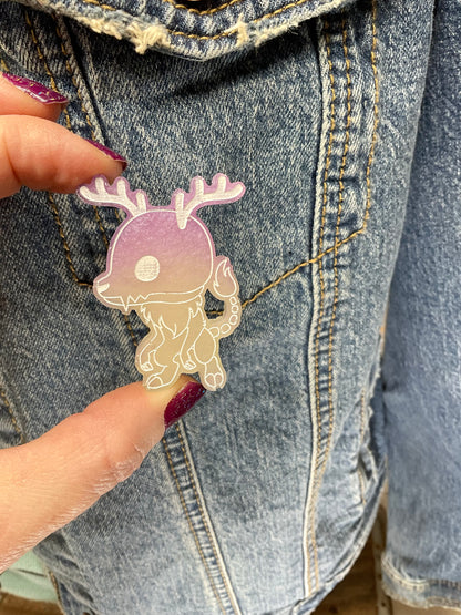 Purple Wendigo Pin Glow in the Dark