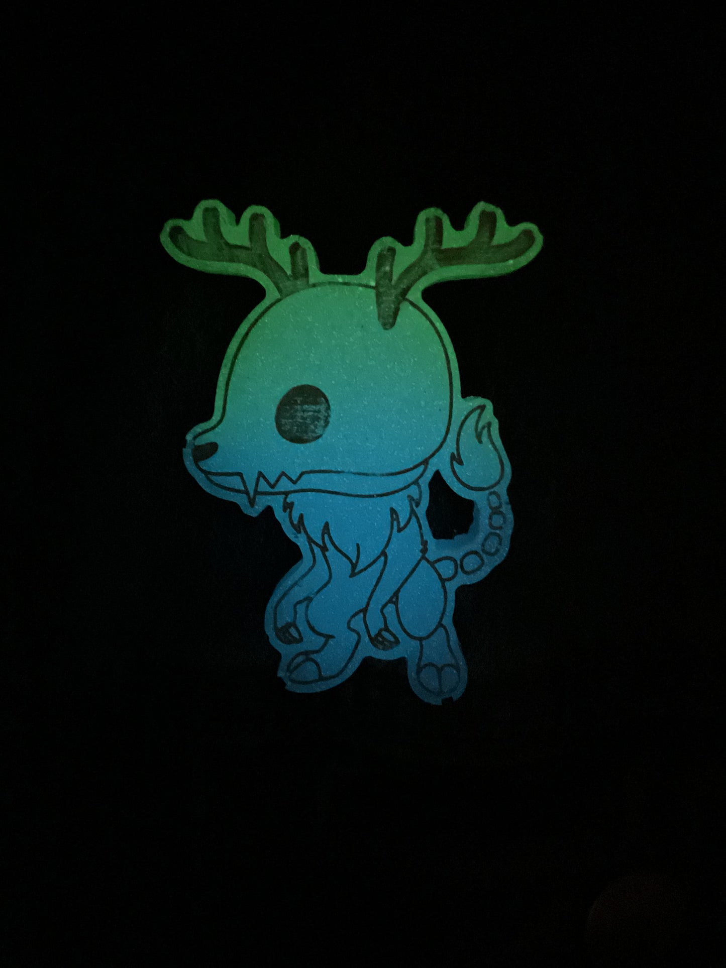 Purple Wendigo Pin Glow in the Dark