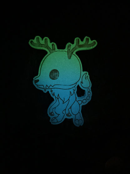 Purple Wendigo Pin Glow in the Dark