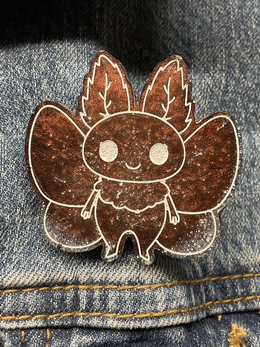 Brown Mothman Pin