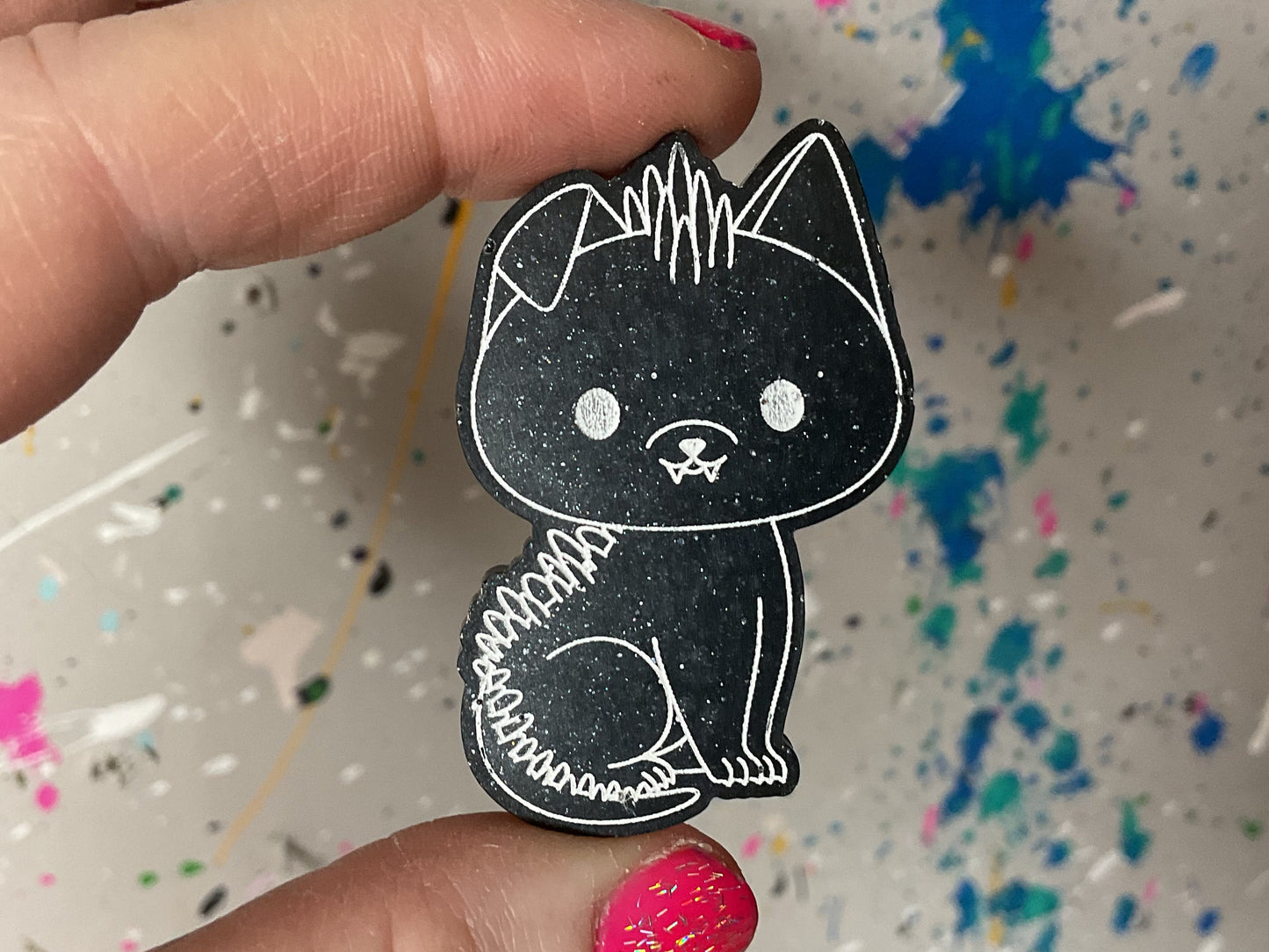 Small Black Chupacabra Magnet