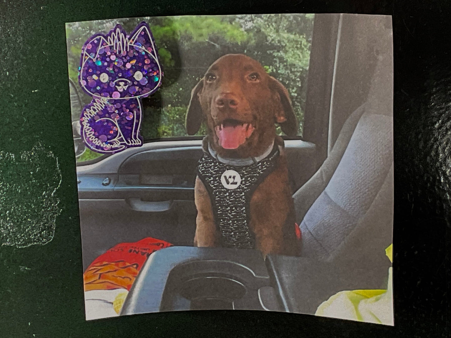 Small Glittery Purple Chupacabra Magnet