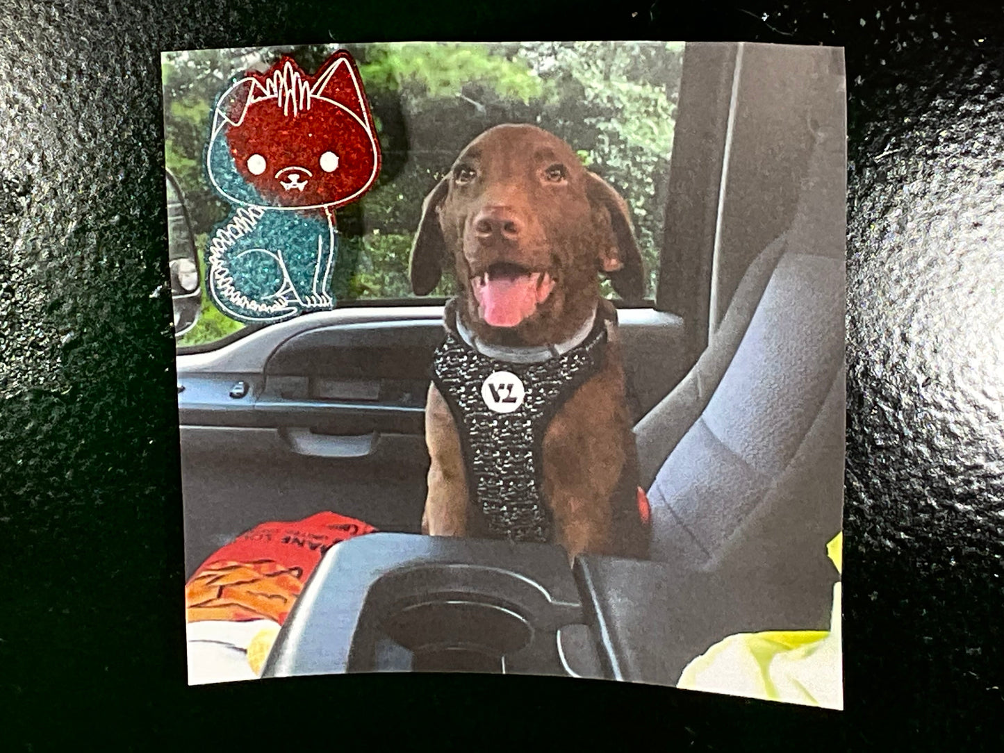 Small Blue Red Chupacabra Magnet