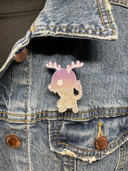 Purple Wendigo Pin Glow in the Dark