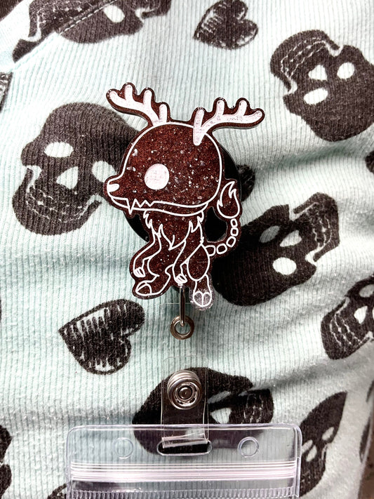 Brown Wendigo Retractable Badge Reel