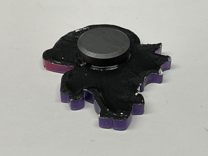 Small Glow in the Dark Jersey Devil Magnet Pink Purple