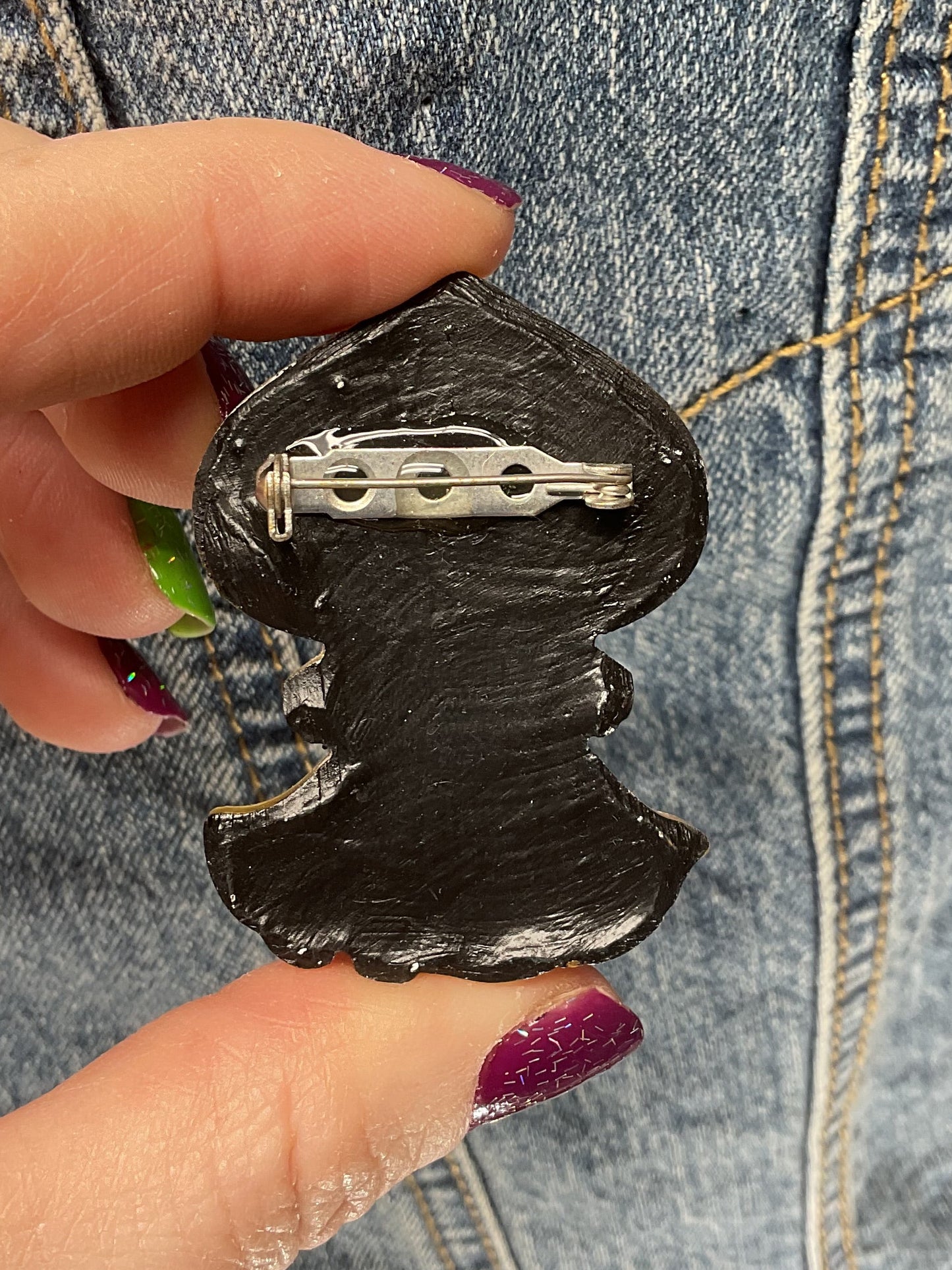 Fiery Orange Flatwoods Monster Pin