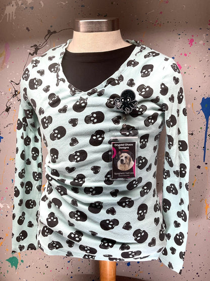 Black & Blue Glitter Kraken Retractable Badge Reel