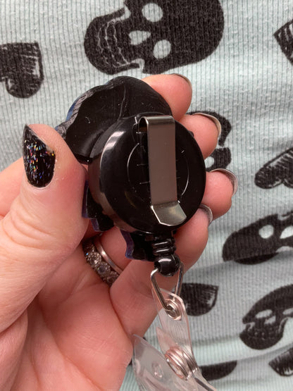 Blue Jersey Devil Retractable Badge Reel