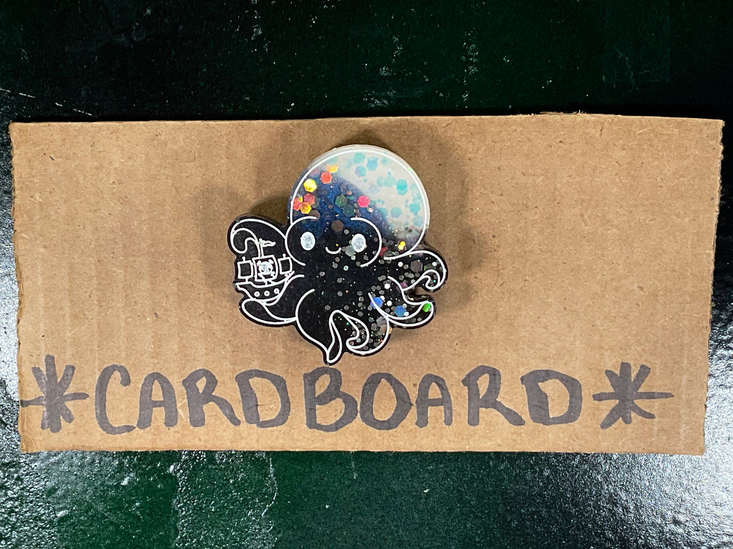 Small Black & White Kraken Magnet