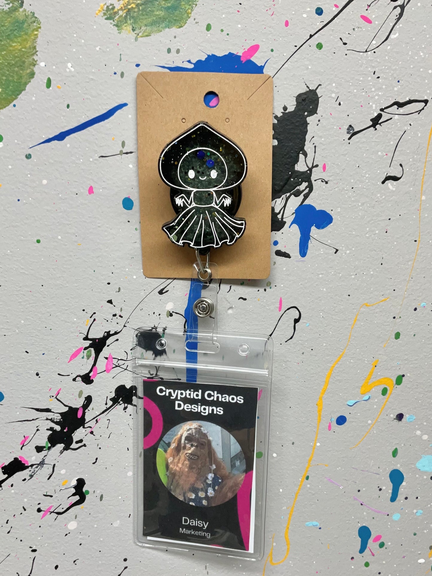 Black & Green Flatwoods Monster Retractable Badge Reel