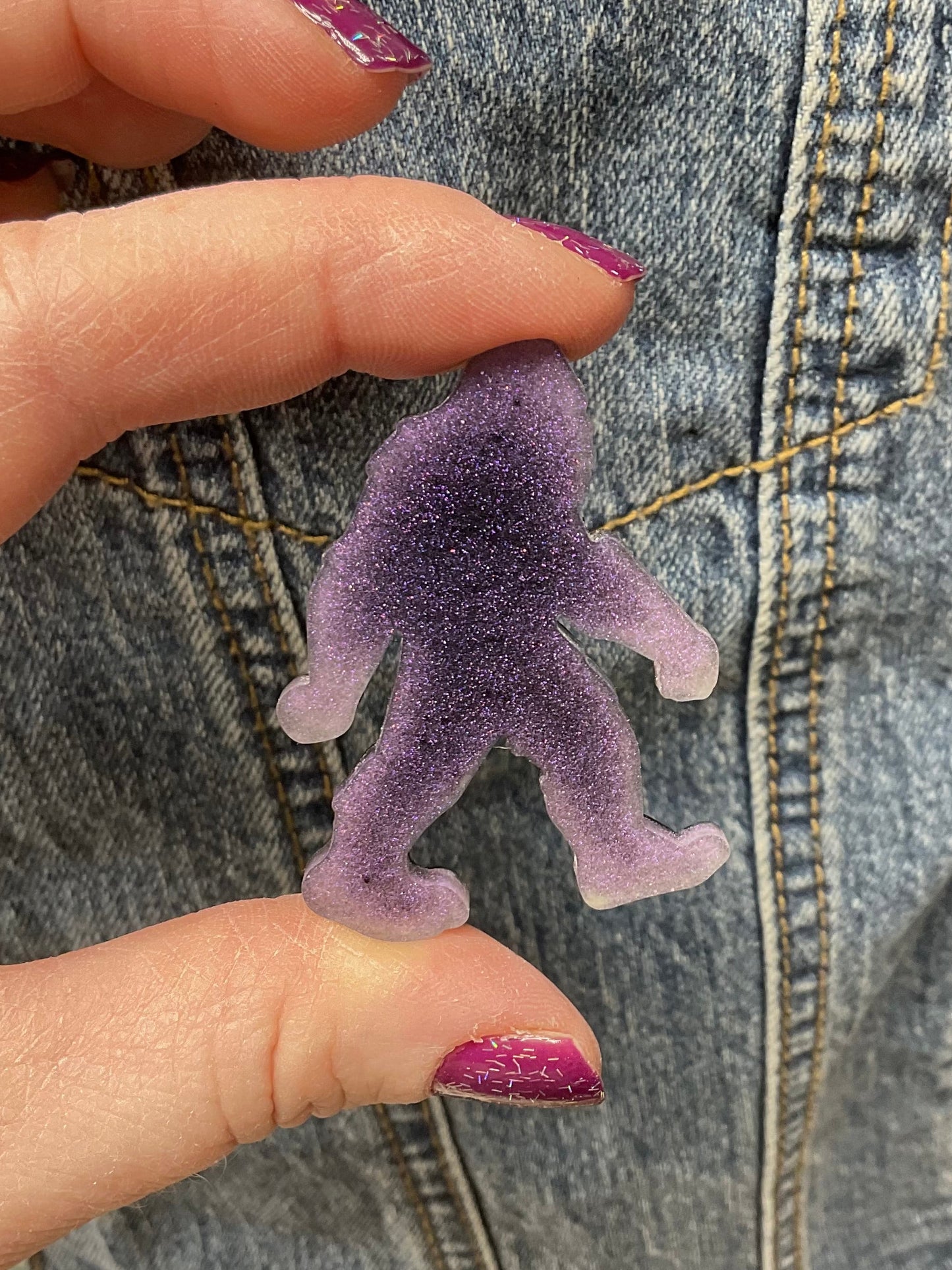 Purple Bigfoot Pin